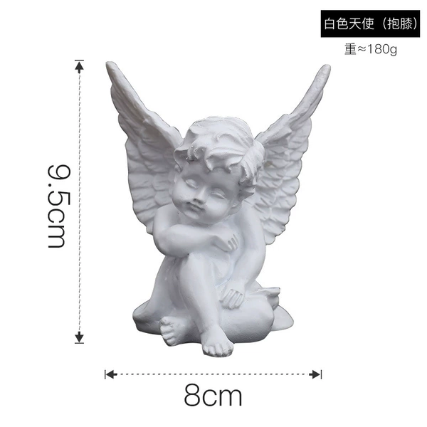 White angel (holding knee)