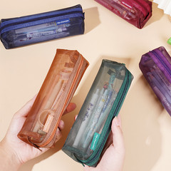 Large Capacity Mesh Pencil Case for Students Exam-Specific Stationery Mesh Wash Bag Simple Storage Bag Wholesale