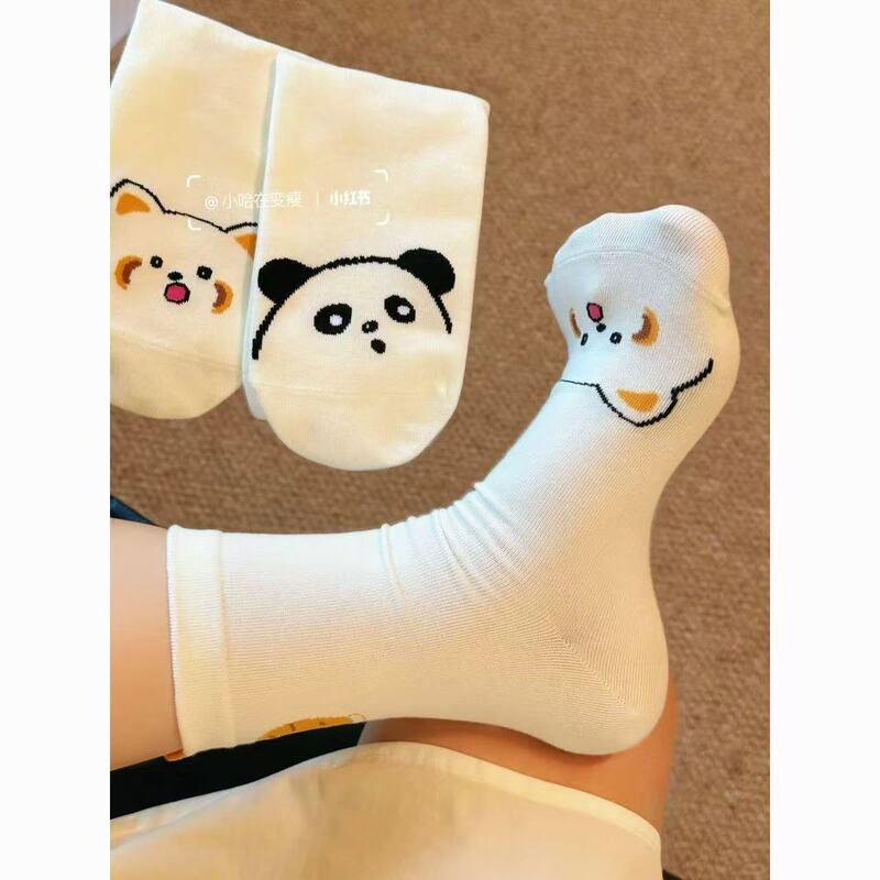 立体卡通动物袜子女春秋款日系ins潮可爱抽象搞怪中筒袜屁屁猫咪|undefined