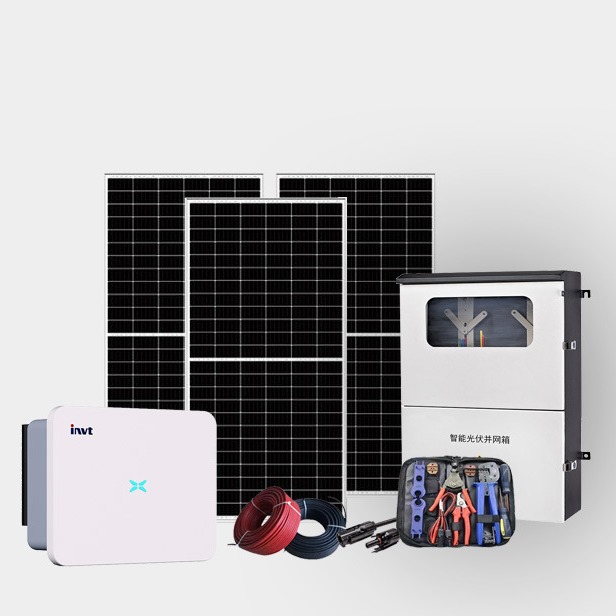 15KW户用屋顶光伏发电站家庭太阳能并网光伏发电系统单晶硅电池板