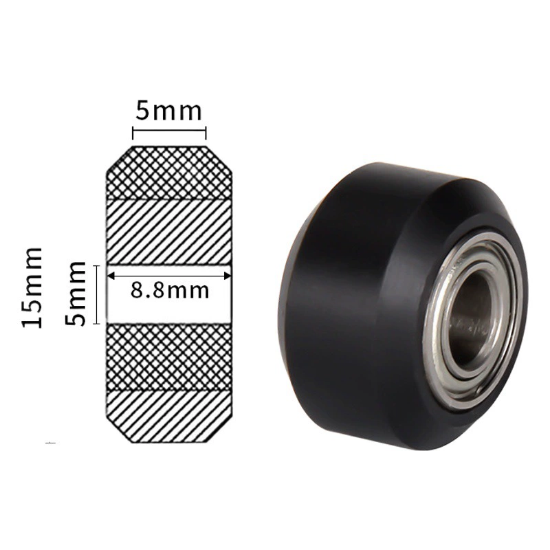 3D Принтер Аксессуары Шкив POM Большие колеса с подшипником пассивного колеса V колеса Гравировка машина Pearin колеса