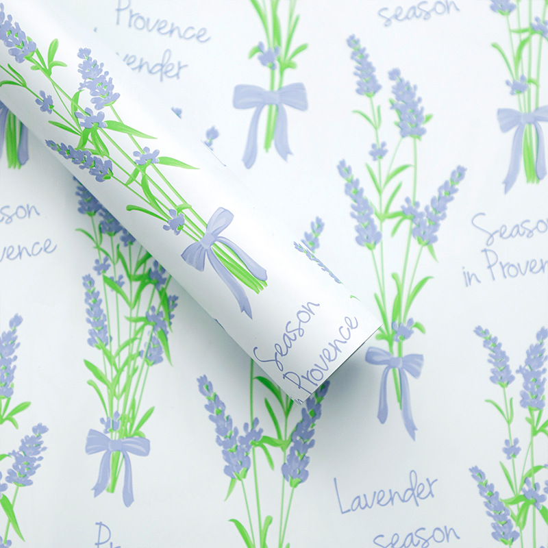 HUAXI PEWIN Papel de lavanda flor flor flor florista ramo DiDi regalo papel de envoltura de flores materiales de papel elegantes