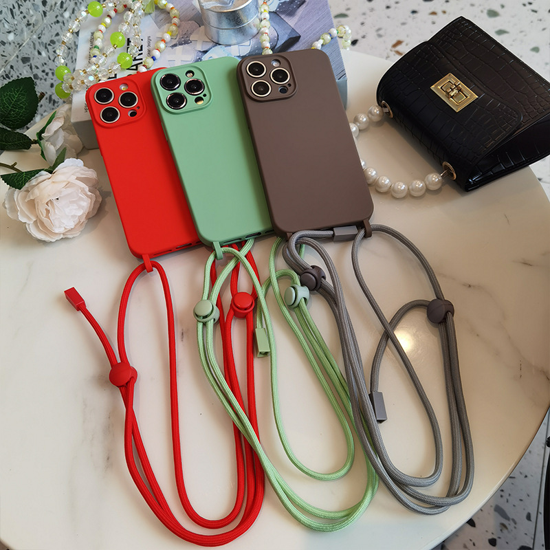 Suitable for iPhone 17 Lanyard Phone Case, Apple 16 Protective Case, 12 Anti-Drop Apple 14 Phone Case with Lanyard 11