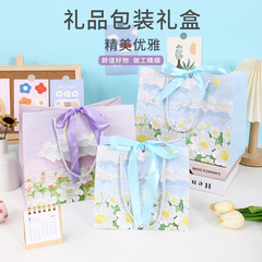礼品袋高级感复古花色手提袋时尚跨境纸袋礼物袋包装袋 厂家直销
