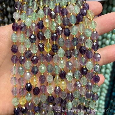 tiger's eye agate faceted loose, Zərgərlik ara hissələri - amethyst-8x6mm-approximately-18-beads-per-strand-short-style