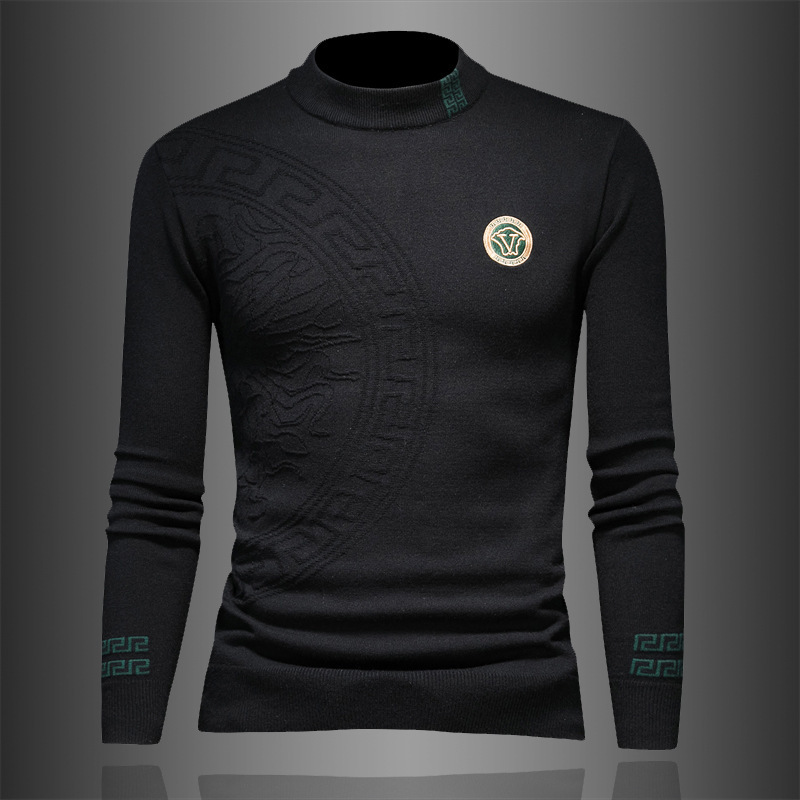 European Station Forest Hunter Men's Half Turtleneck Sweater Thickened Wool Sweater Knitted Sweater 8785/P135 European Station Forest Hunter Men's Half Turtleneck Sweater Thickened Wool Sweater Knitted Sweater 8785/P135