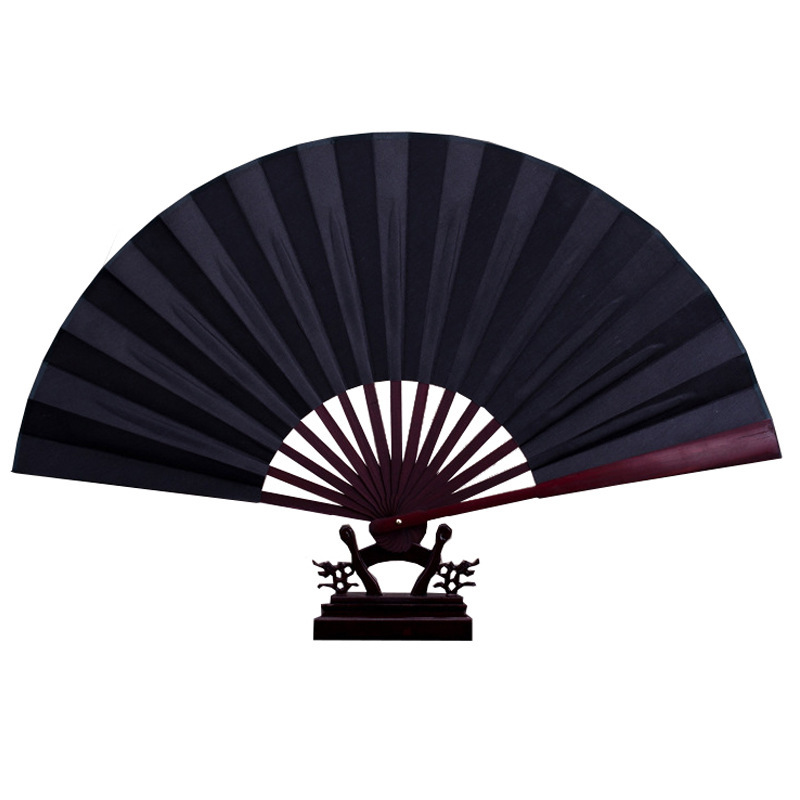 Fabricante de publicidad personalizado arte de regalo ventilador plegable ventilador personalizado seda papel de arroz en blanco gran ventilador de hueso de bambú