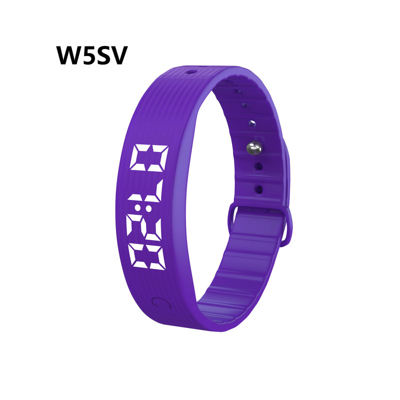 Vibrating Alarm Clock Bracelet Countdown Timing Stopwatch Sleep Monitoring Pedometer Rechargeable Environmentally Friendly Silicone Bracelet W5Sv