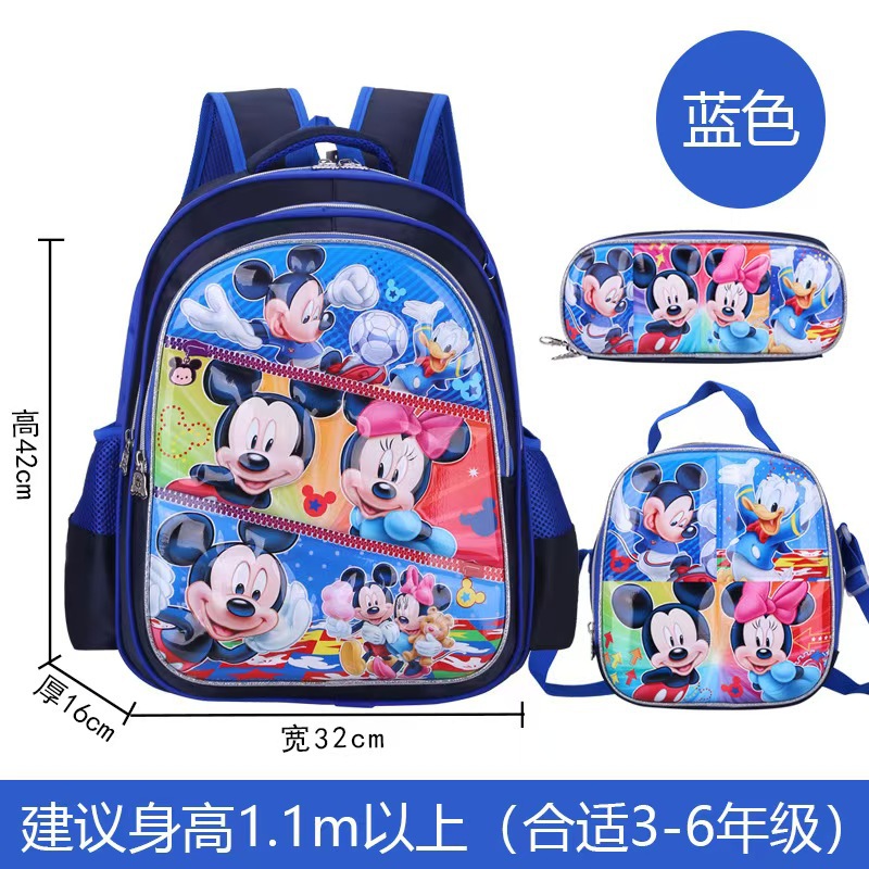 Fábrica en stock nueva mochila de tres piezas para niños y niñas niños de la escuela primaria trolley mochila de gran capacidad