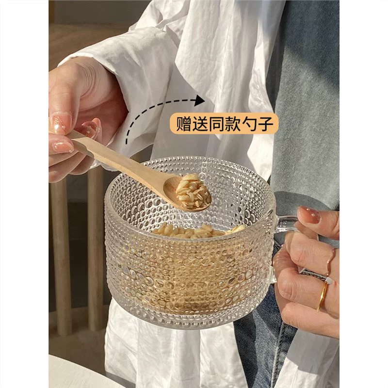Dessert fruit glass bowl for home use, sandbag for elementary school students, bag, Korean style