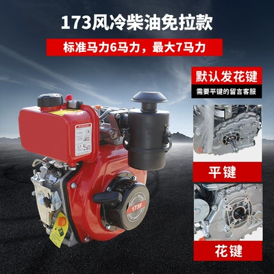 Changzhou Diesel Engine Single-Cylinder Avtomobil mühərrikləri - 173-air-cooled-diesel-pull-start-free-model