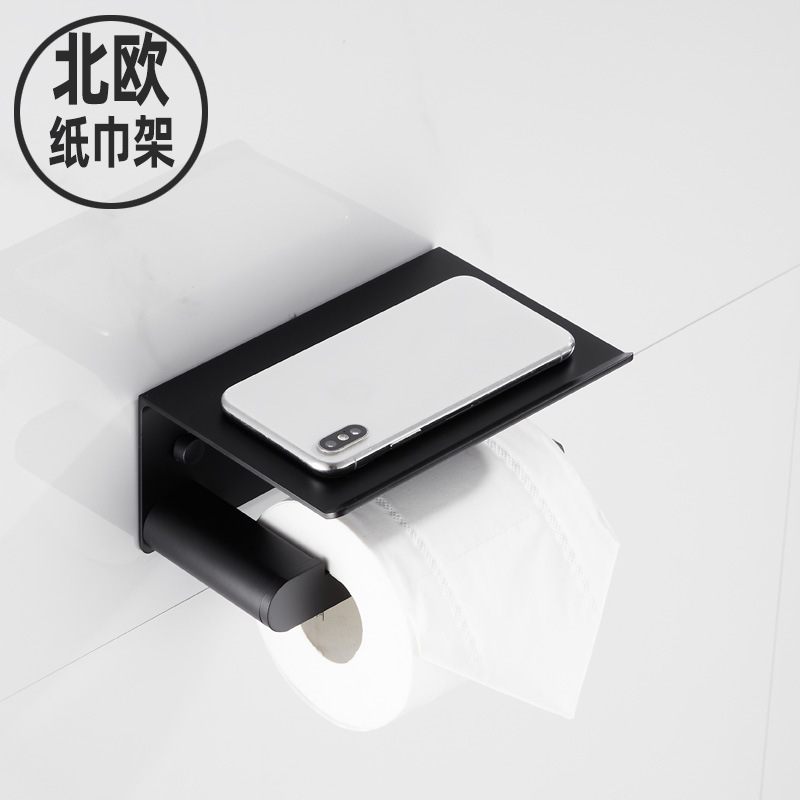 Soporte de toallas de papel cuadradas engrosadas en negro