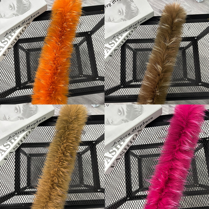 定制仿貉子毛条羽绒服棉服斗篷唐装汉服帽条diy服装辅料毛绒条