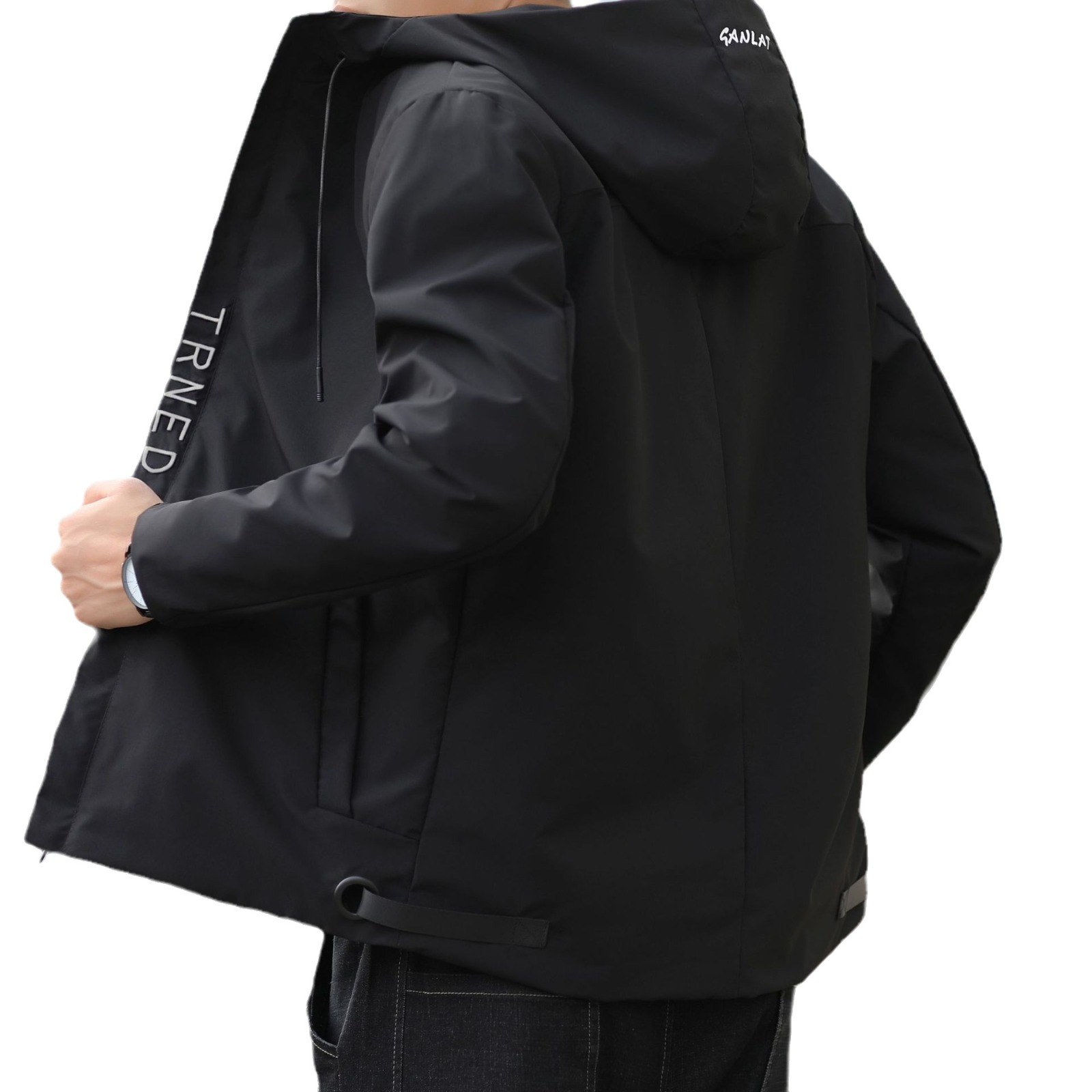 재킷 남자의 2021 새로운 봄과 가을 남자의 최고 청소년 후드 캐주얼 인쇄 남성 코트 얇은