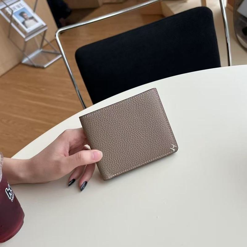 Hステッチ 本革 ショートウォレット 80% off マルチカードスロット ウォレット IDチケット コイン収納ウォレット ユニセックス|undefined