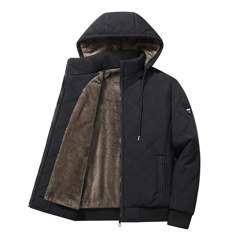 2026 Winter Men's Fleece-Lined Jacket, Thickened Baseball Collar Cotton Coat for Autumn and Winter, Casual Loose Fit, Plus Size for Middle-Aged Men 2026 Winter Men's Fleece-Lined Jacket, Thickened Baseball Collar Cotton Coat for Autumn and Winter, Casual Loose Fit, Plus Size for Middle-Aged Men
