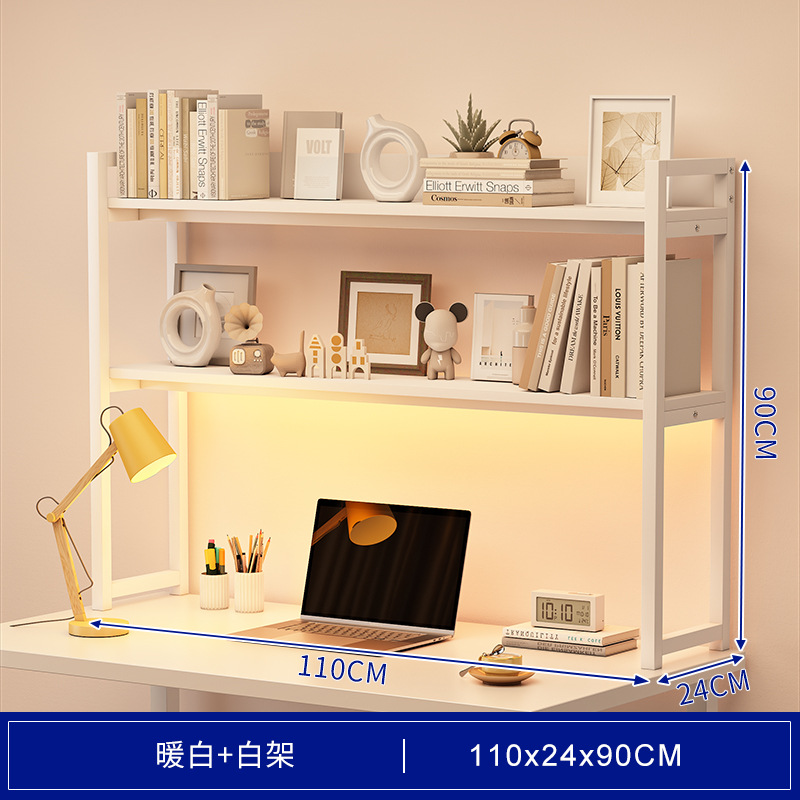 Estante de escritorio de oficina multicapa estante pequeño estante de libros simple estante de hierro forjado pequeño estante de almacenamiento en el escritorio