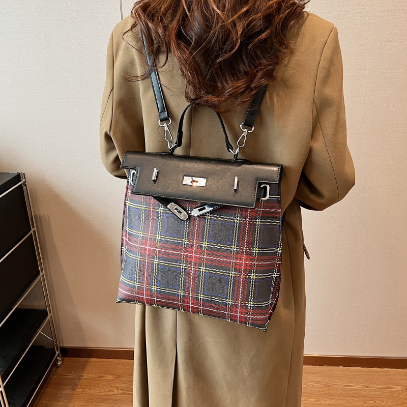 Mochila de gran capacidad con colores contrastantes, ligera para niñas, nuevo diseño de nicho, para mujer de moda._voghion.com