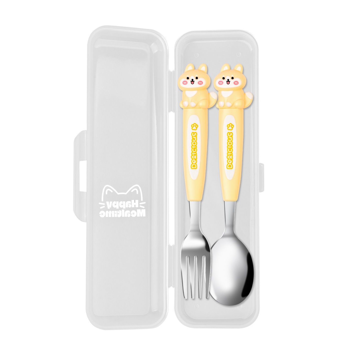 DCS2069-CS 타오타오 파라다이스 포크와 스푼 세트-옐로우