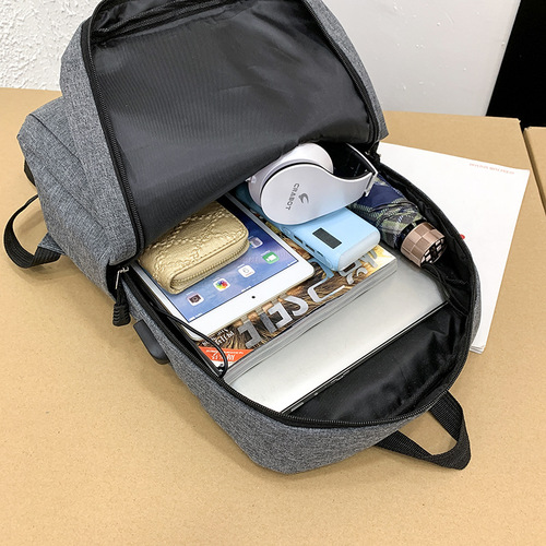 Factory USB Dual Shoulder Bag Set of Three, New Alphabet Casual Unisex Student Laptop Double Shoulder Bag