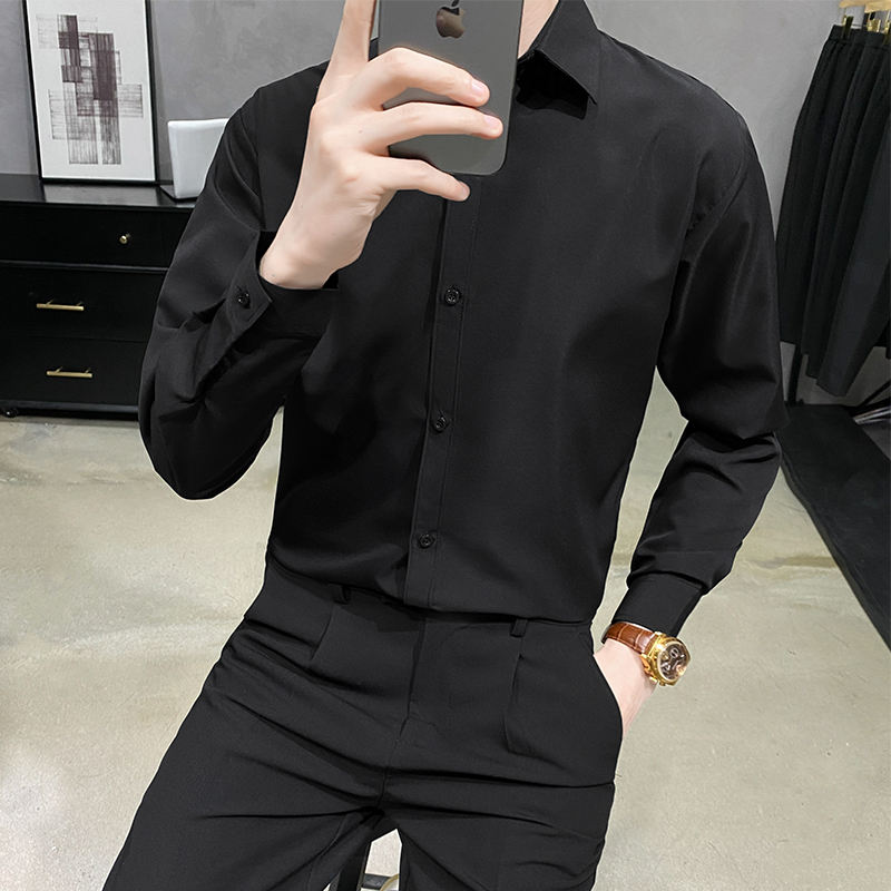 긴 소매 셔츠#검은색