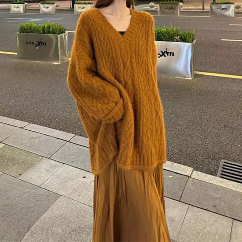 少し太ったmm韓国風レイジースタイルスーツ女性の春と秋のVネック長袖トップススリムスカート2点セット|undefined