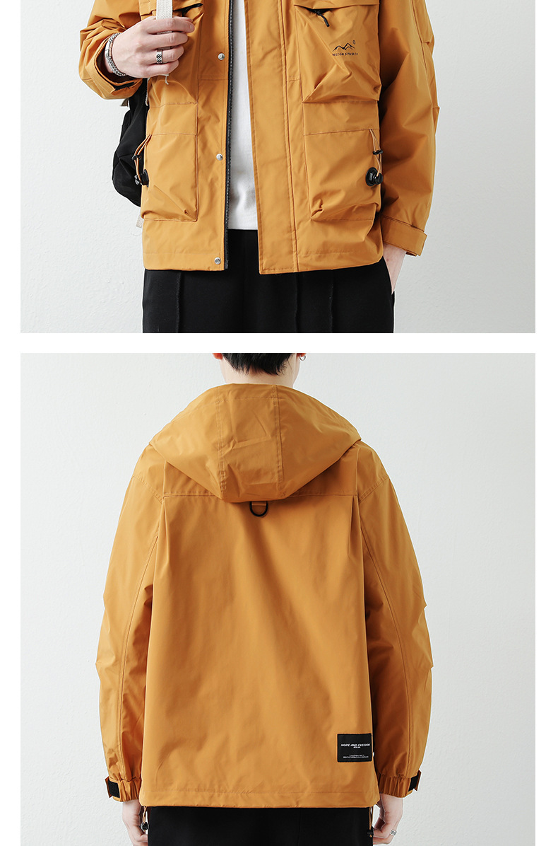 Herrenbekleidung Herren Frühlingsjacke Frühling Herren All-Match High-End Herrenjacke mit Kapuze Arbeitsjacke Lässiger Jugend-Studenten-Stil_voghion.com