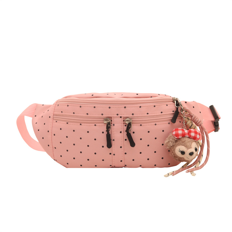 Este año, la moda fresca y dulce bolso de pecho para mujeres 2026 verano nuevo punto de onda bolso de hombro bolso de cintura de estilo extranjero