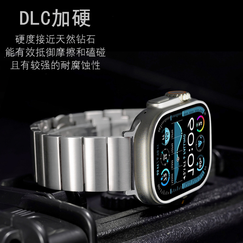 一珠チタン合金バンドはアップル腕時計チタン金属バンドiWatch Ultraハードクイックバンドに適用されます。|undefined