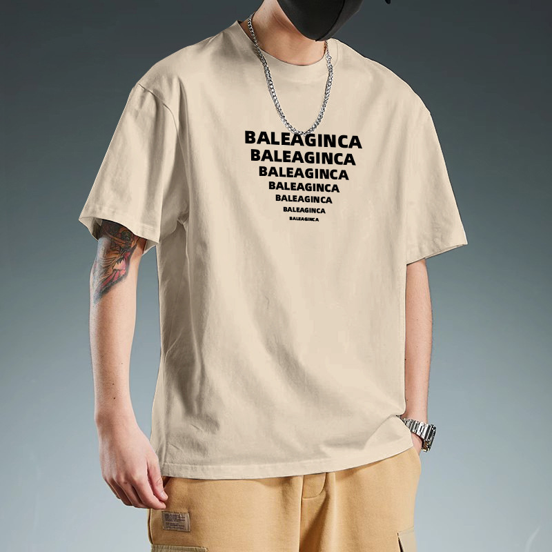 Retro cotton trend spring short sleeve T-shirt