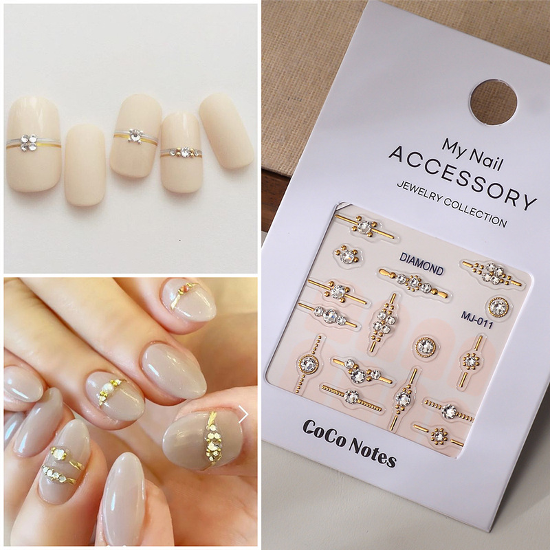 Factory Wholesale K9 Nail Stickers 5D Bronzing New Technology Wear Armor Jewelry Ring Nail Stickers Valentine's Day