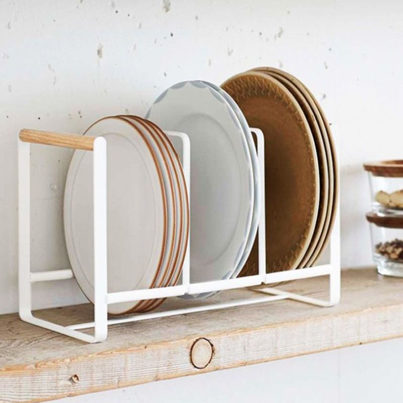 Tazos multifuncionales de hierro forjado japonés, estante de agua, estante de almacenamiento de platos simple, estante de almacenamiento de platos, estante de artículos de cocina