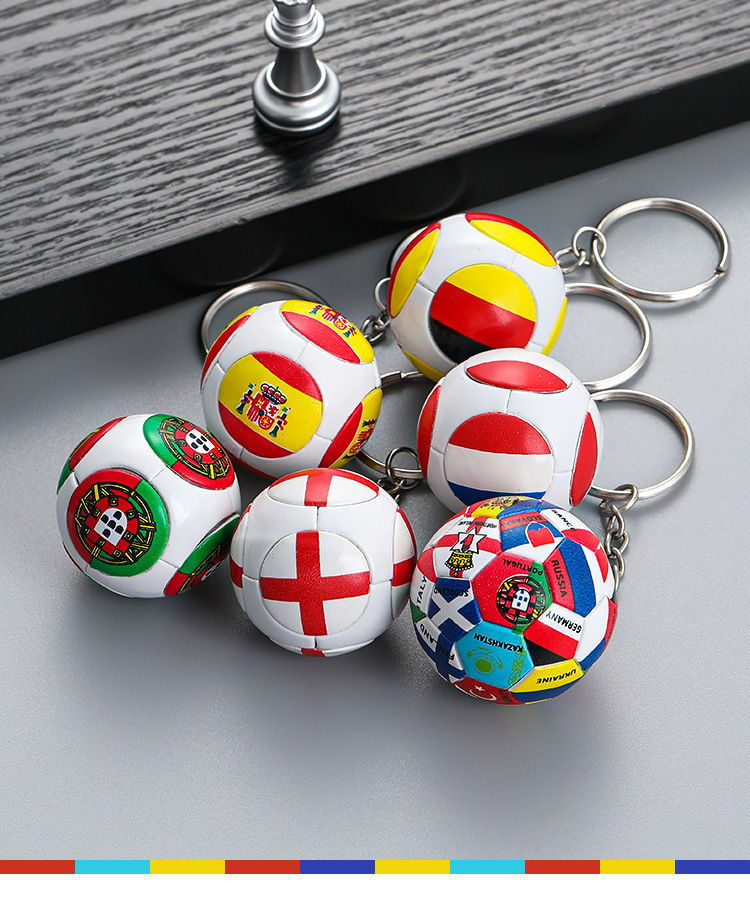 世界杯足球球迷用品小礼品万国旗国家队旗钥匙扣纪念品挂批发