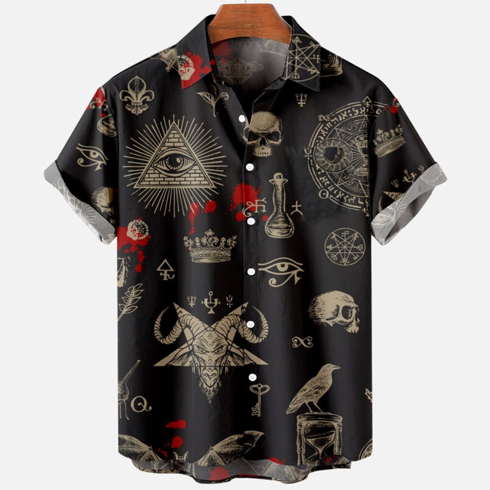 Devil Horror Hawaiian Shirt Side View