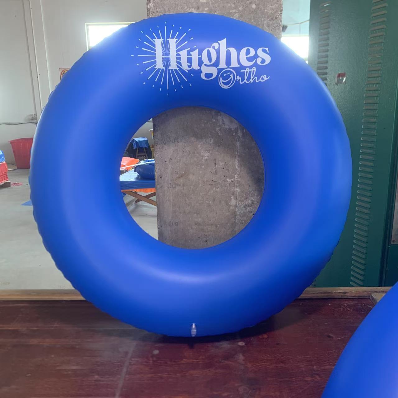 Anillo de natación inflable personalizado LOGO + patrón personalizado anillo de natación de PVC espesado bobbin transfronterizo para nadadores