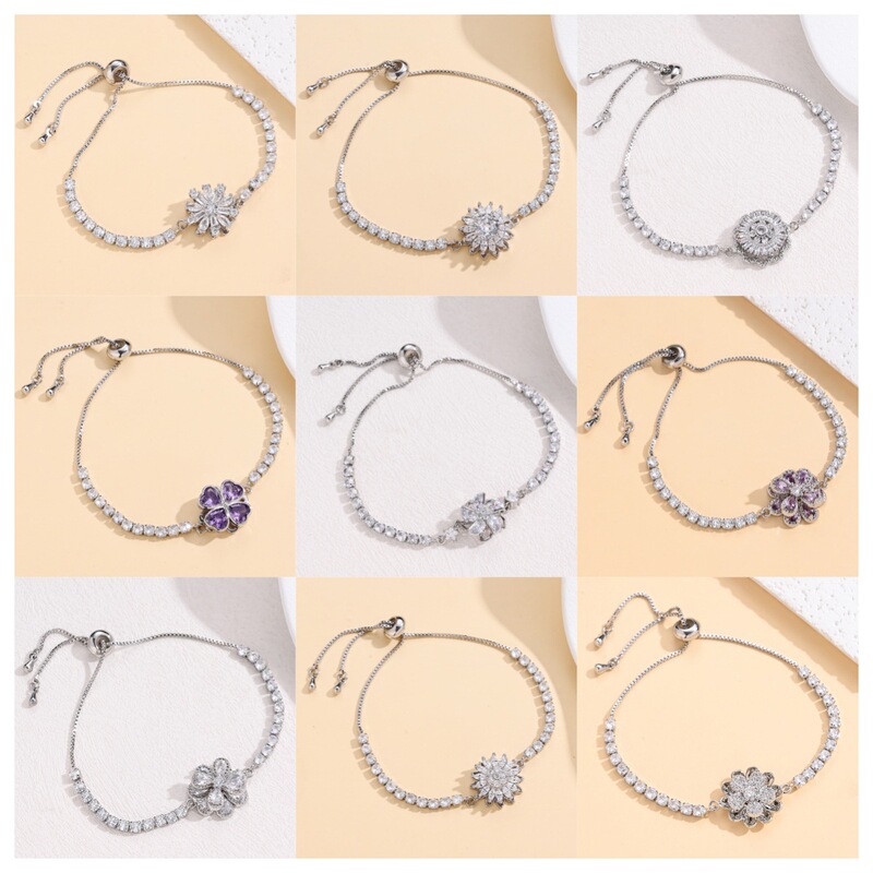 Rotatable Bracelet for Women, Flower Love Design Bracelet Jewelry, Copper Gold-Plated Non-Fading Titanium Steel Jewelry, Double Hanging Accessories Rotatable Bracelet for Women, Flower Love Design Bracelet Jewelry, Copper Gold-Plated Non-Fading Titanium Steel Jewelry, Double Hanging Accessories
