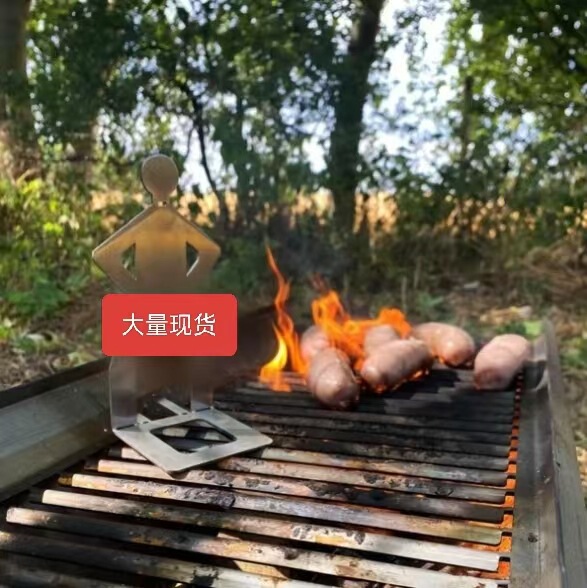 Cross-Border Hot-Selling Product Stainless Steel Bbq Sausage Holder Outdoor Human-Shaped Barbecue Sausage Rack Cross-Border Hot-Selling Product Stainless Steel Bbq Sausage Holder Outdoor Human-Shaped Barbecue Sausage Rack
