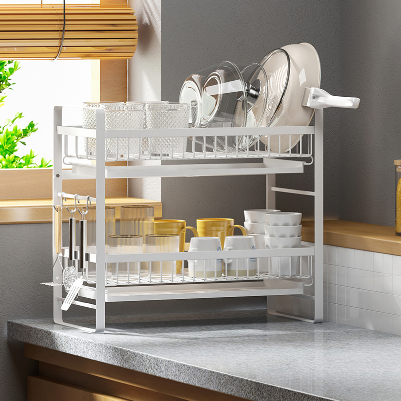 窄款碗碟架沥水架 调料汤锅架 现代简约果蔬收纳篮多层厨房置物架