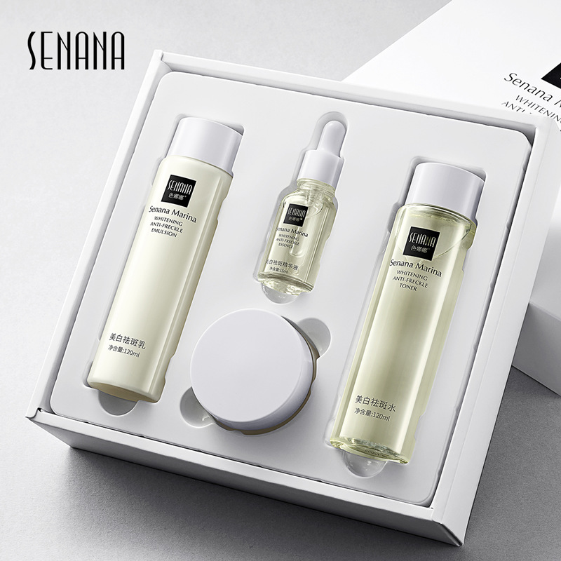 Sennana Skin Care Kit para blanquear y eliminar manchas, hidratar y mejorar la oscuridad y mejorar la belleza de la piel.