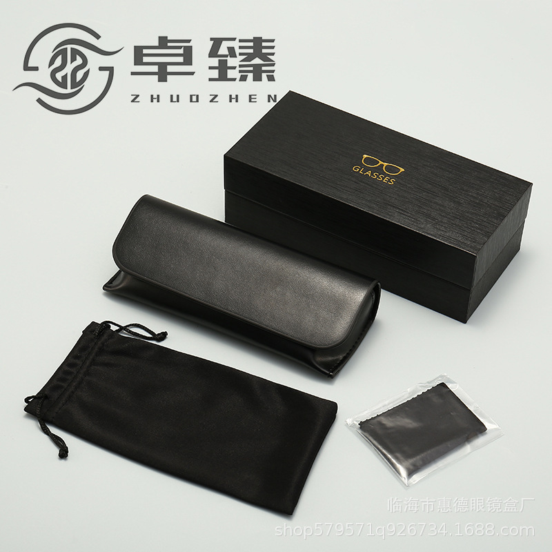Black PU Leather Small BL Oil Edge Wallet Sun Optical Glasses Case Set Soft Bag Cover OPP Cloth Bag Black PU Leather Small BL Oil Edge Wallet Sun Optical Glasses Case Set Soft Bag Cover OPP Cloth Bag