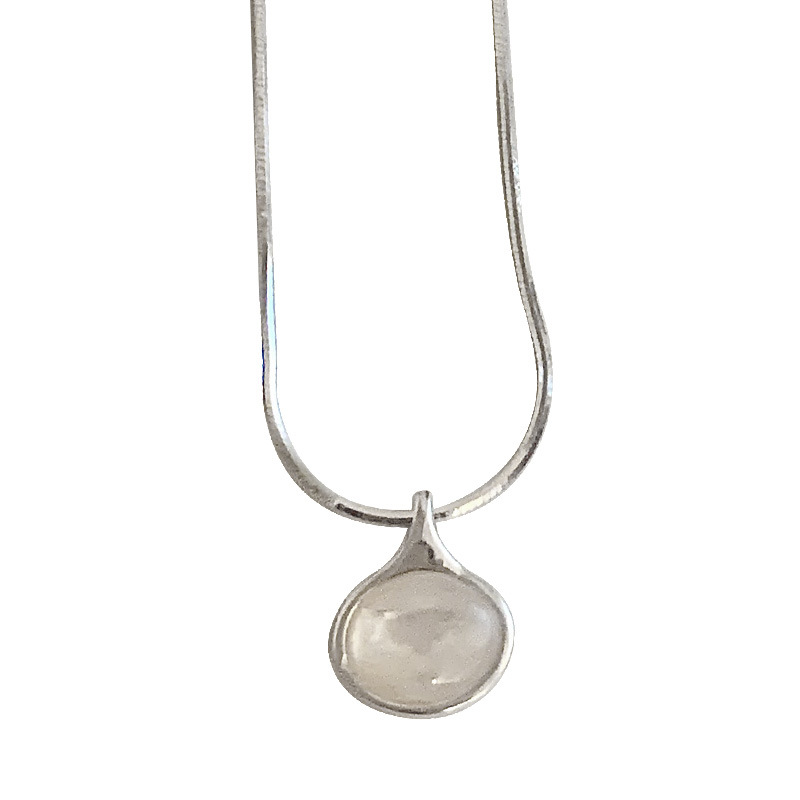 S Pure Simple Summer Fresh Light Luxury Versatile Shell Collar Silver Necklace with High Quality and Internet Celebrity_voghion.com