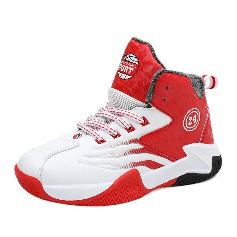 Zapatos de baloncesto para niños invierno nuevos zapatos de cuero impermeables para niños zapatos de corrida para niños mayores
