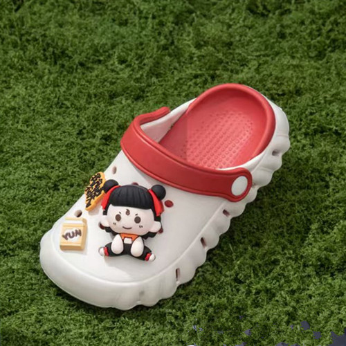 Mingya Nata Summer Children's Hollow Shoes Unisex Non-slip Slip-on Breathable Beach Sandals