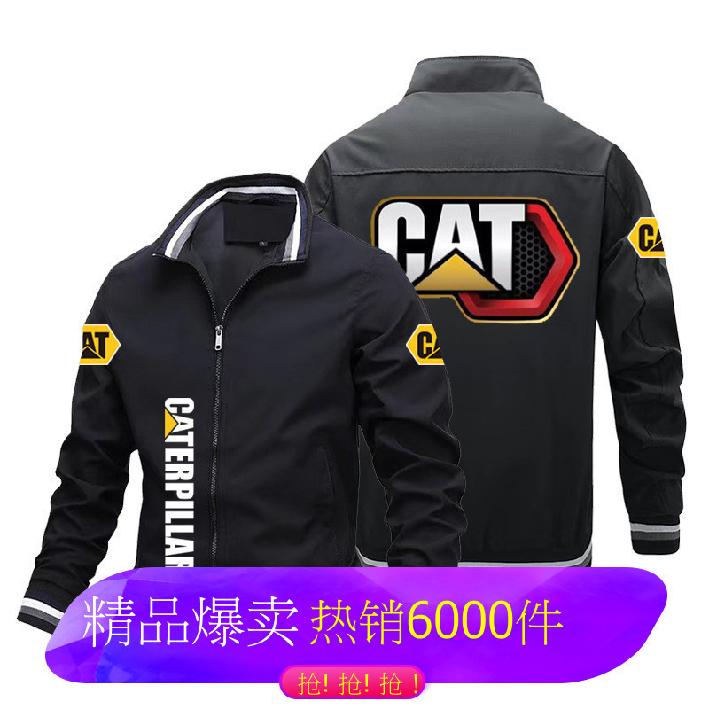 秋季新款飞行机员车印花夹克男女骑行开衫拉链棒球服外套跨境现货