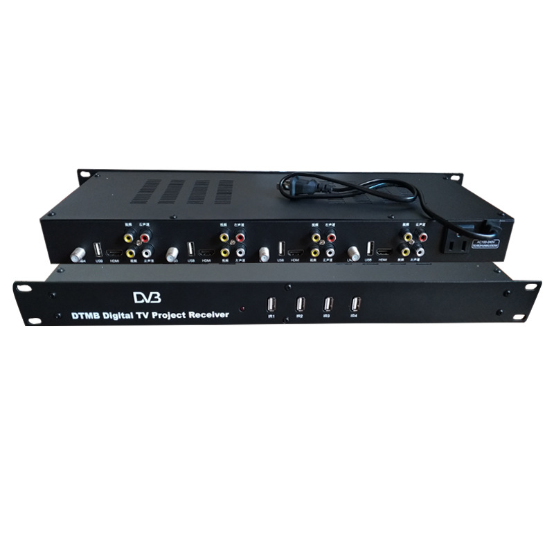 4路DTMB地面波高清编码工程机顶盒酒店数字电视系统支持AVS+ 杜比