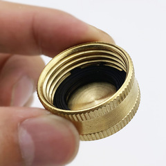 American garden hose female plug end outlet cover cap brass hose end plug cap