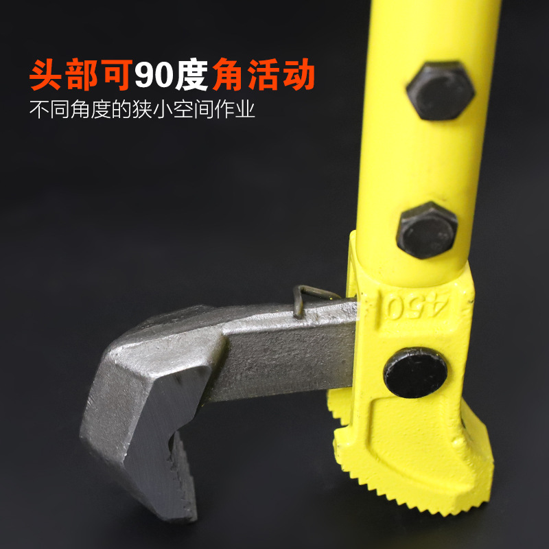Llave de manguito de refuerzo rápida tornillo recto pinza de tubería multipropósito torsión pinza de tubería multifuncional pinza de tubería de agua herramienta pinza de tubería