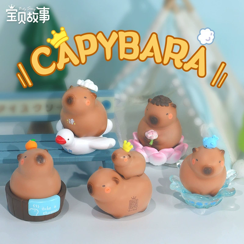 Капибара Б/BOX Трендовая игрушка-головоломка творческая слепая коробка украшение сувенир для морской свинки подарок оптом смола Новогодний подарок