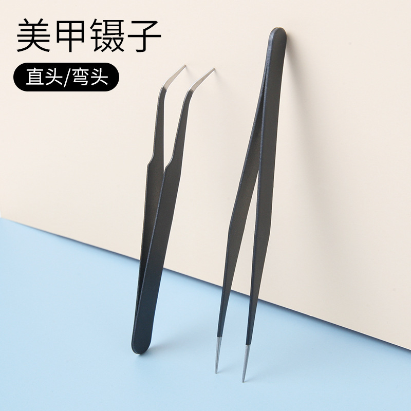 Nail art tweezers tool diamond clip nail shop special tool pressing sticker nail sticker flower sticker Rhinestone