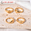 Three dimensional ring stainless steel suitable for men and women, universal accessory, European style